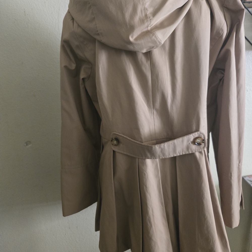 Calvin Klein Tan Trench Coat with Hood